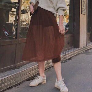 Sheer Brown Vintage Skirt